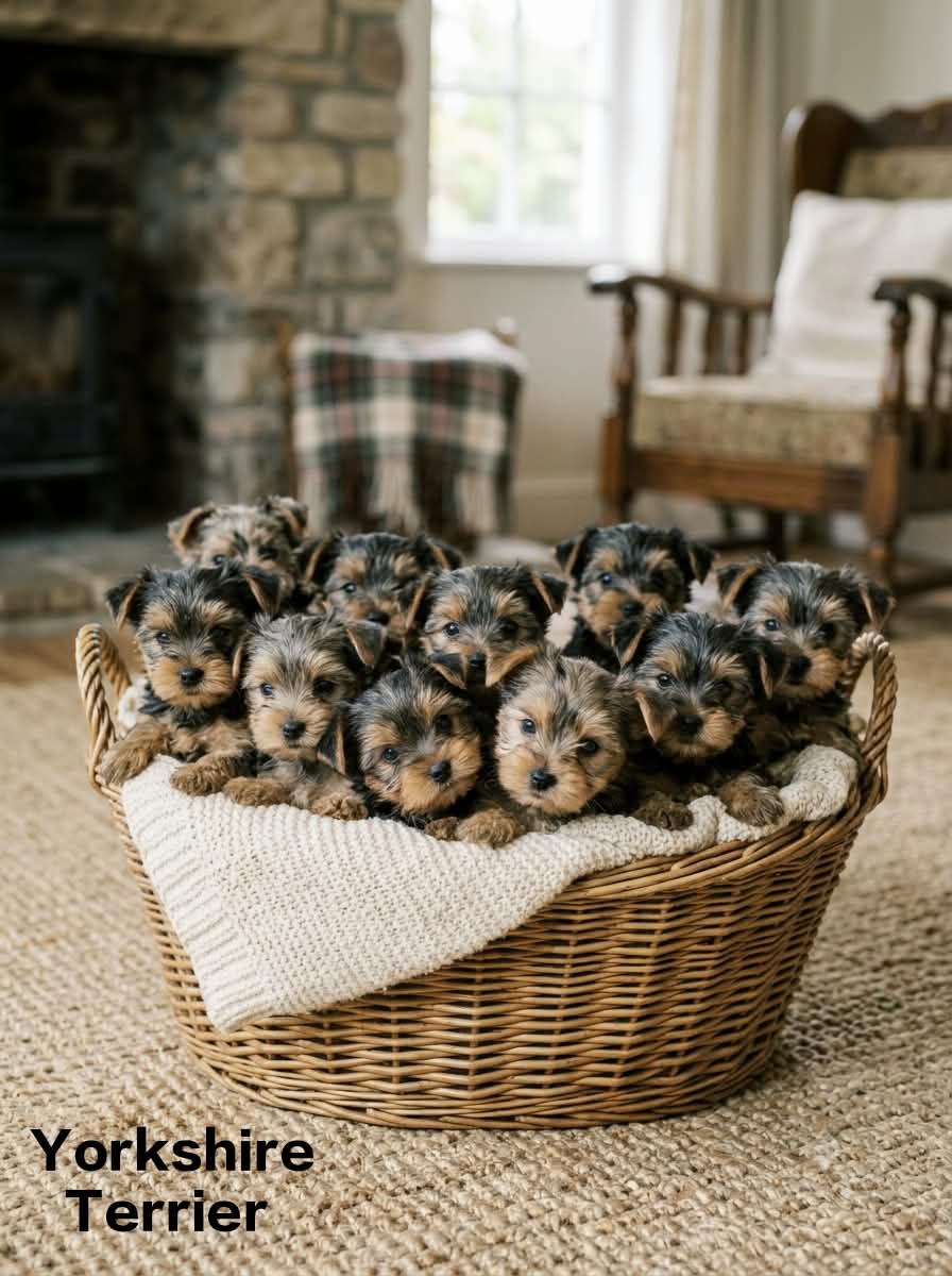 8800539300 Yorkshire Terriers Cute Puppy are affectionate, playful, and sometimes bossy little dogs - Dog
