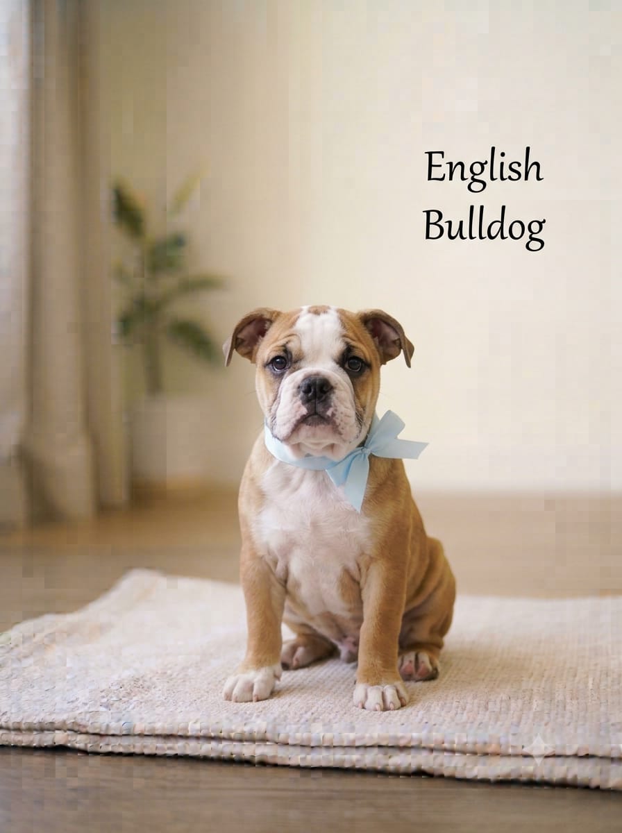 9411137110 Puppy English Bulldog-Affectionate & Loyal: Deeply devoted, playful, and gentle with family members - Dog in Rudrapur